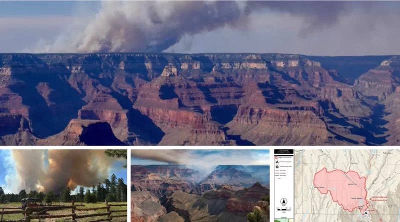 Incendios forestales en el Gran Cañón obligan a evacuar Borde Norte en Arizona. 📸 NPS/The Border Reports